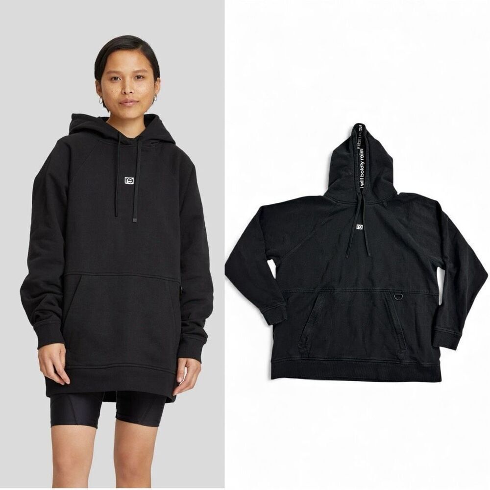 Re-Inc BW Hoodie Black with White Box Logo Size XXL